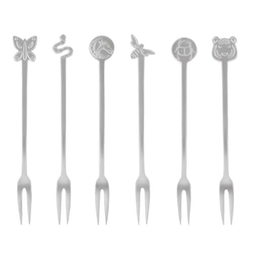 Sambonet Stainless Steel Party Forks Set, 6 Pieces, Antique Steel,  Fashion, Living