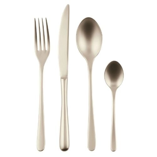 Sambonet 18/10 Stainless Steel Cutlery Set, 24 Pieces, Antique Steel, Taste
