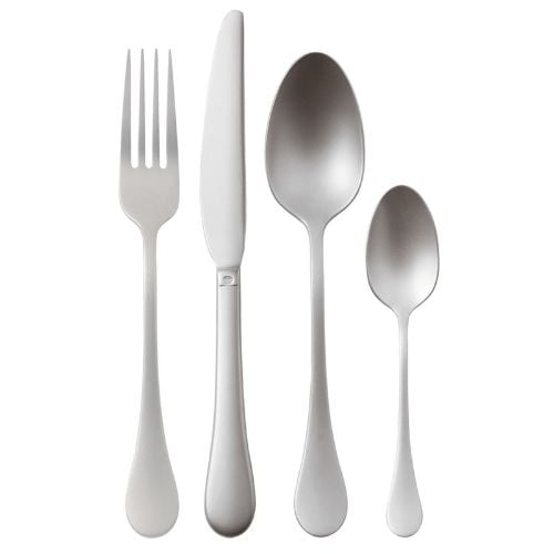 Sambonet 18/10 Stainless Steel Cutlery Set, 24 Pieces, Antique Inox, Bloom