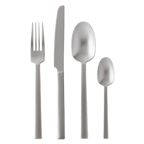 Sambonet 18/10 Stainless Steel Cutlery Set, 24 Pieces, Antique Steel, Neutra