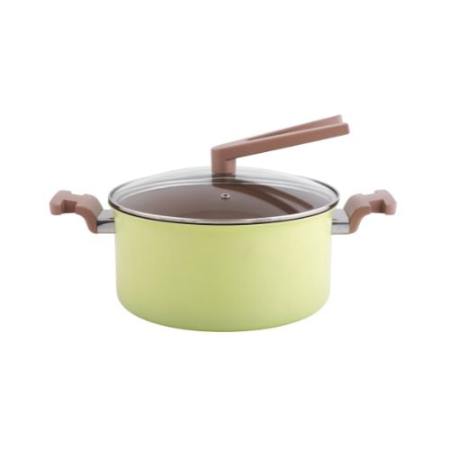 Safico Pro Aluminium Nonstick Ceramic Induction Usable Casserole With Standable Handle Ø20x10cm, 3L, Green