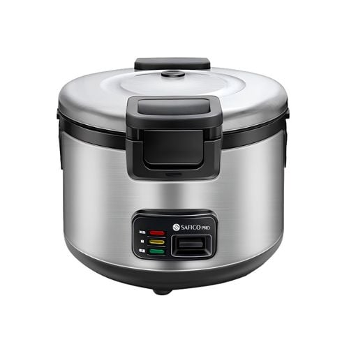 Safico Pro Stainless Steel Commercial Rice Cooker , Max 5Kg/8L Rice (19L Inner Pot Capacity), 230V/2200W/50Hz, Uk Plug