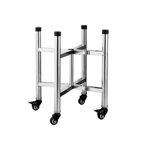Stainless Steel Rice Cooker/Warmer Rack With 2 Lockable Wheels Ø44xH58.5cm