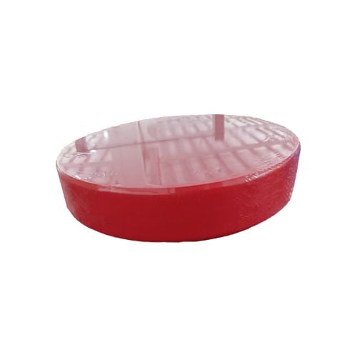 High Density Polyethylene Peelable Round Chopping Board Ø14"xH3", Red