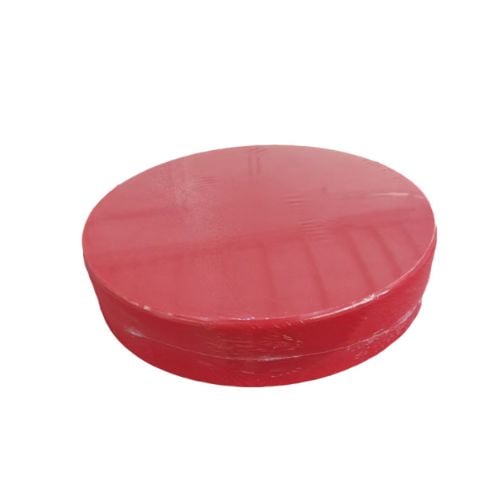 High Density Polyethylene Peelable Round Chopping Board Ø15"xH3", Red
