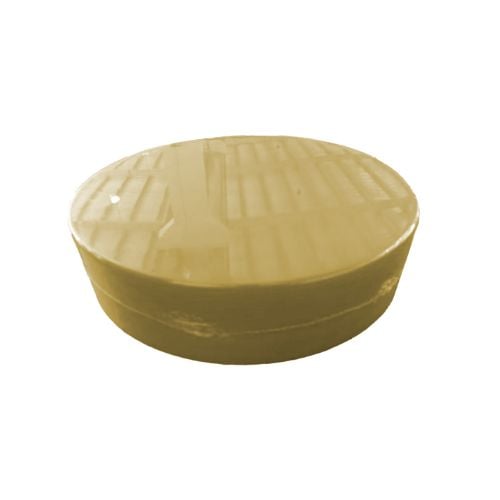 High Density Polyethylene Peelable Round Chopping Board Ø16"xH4", Yellow