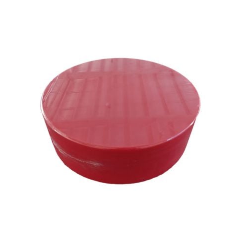 High Density Polyethylene Peelable Round Chopping Board Ø16"xH6", Red