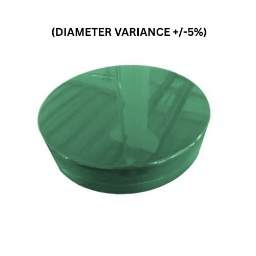 High Density Polyethylene Peelable Round Chopping Board Ø16"xH4", Green (Diameter Variance +/-5%)