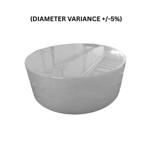 High Density Polyethylene Peelable Round Chopping Board Ø16"xH6", White (Diameter Variance +/-5%)