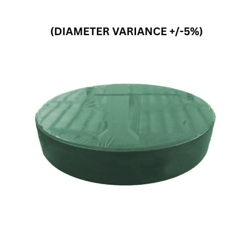 High Density Polyethylene Peelable Round Chopping Board Ø18"xH4", Green (Diameter Variance +/-5%)