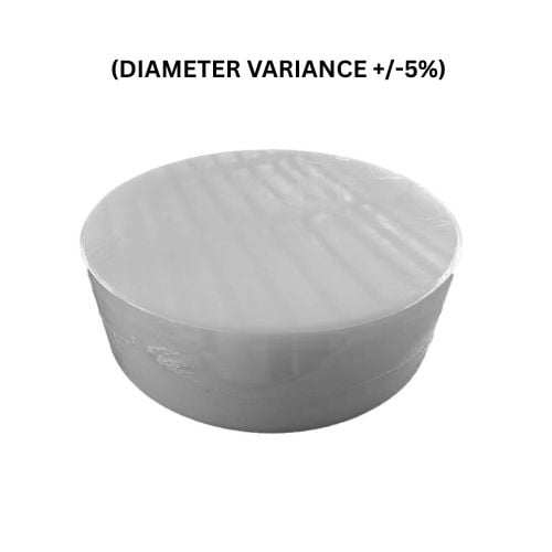 High Density Polyethylene Peelable Round Chopping Board Ø18"xH6", White (Diameter Variance +/-5%)