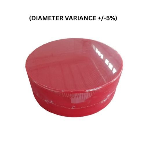 High Density Polyethylene Peelable Round Chopping Board Ø18"xH6", Red (Diameter Variance +/-5%)