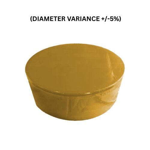 High Density Polyethylene Peelable Round Chopping Board Ø18"xH6", Yellow (Diameter Variance +/-5%)