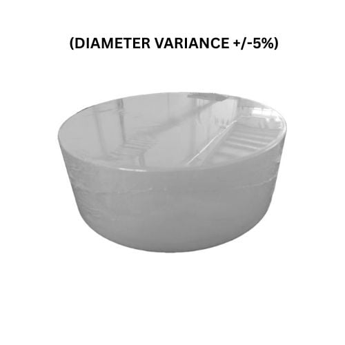 High Density Polyethylene Peelable Round Chopping Board Ø20"xH6",White (Diameter Variance +/-5%)