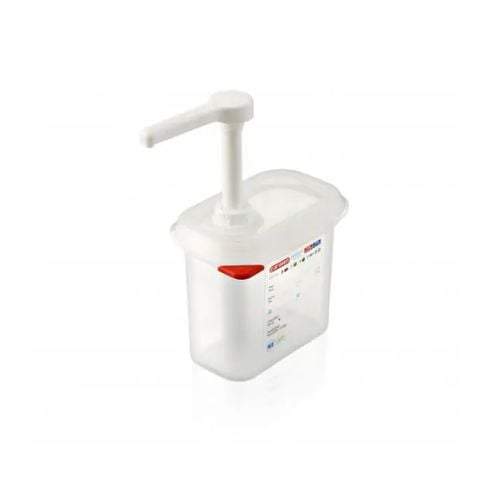 Araven Polypropylene Microwaveable Sauce Dispenser L17.6xW10.8xH19cm 1.5L, Flow Rate: 30ml/1oz, Translucent