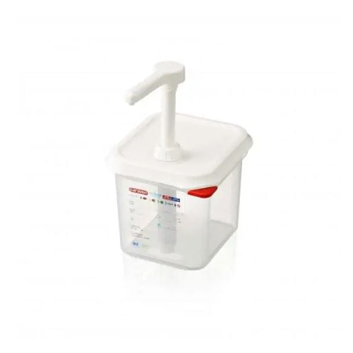 Araven Polypropylene Microwaveable Sauce Dispenser L17.6xW16.2xH19cm 2.6L, Flow Rate: 30ml/1oz, Translucent