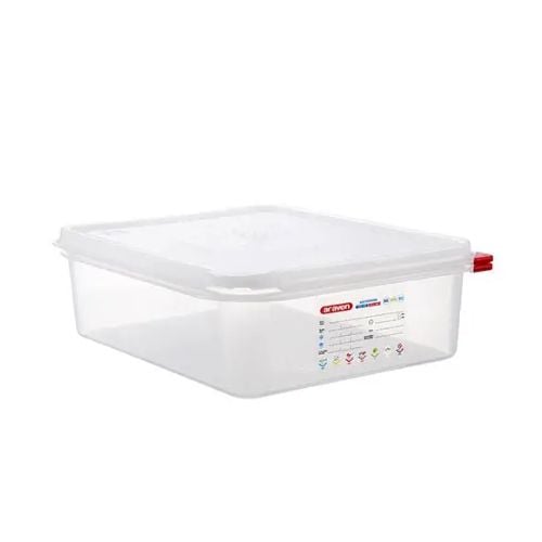 Araven Polypropylene Microwaveable Container GN 1/2 With Airtight Lid L32.5xW26.5xH10cm 6.5L, Translucent