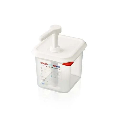 Araven Polypropylene Microwaveable Sauce Dispenser L17.6xW16.2xH19cm 2.6L, Flow Rate: 10ml/0.34oz, Translucent