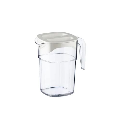 Araven Polycarbonate Stackable Jug with Lid,  L16.7xW11.9xH18cm,  1.4L/47oz, White