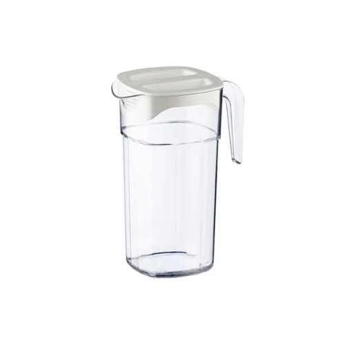 Araven Polycarbonate Stackable Jug with Lid, L16.7xW11.9xH23.2cm, 1.8L/61oz, White