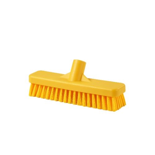 Vicando Plastic Floor Scrub L30xW7xH11.5x4.5cm (Without Handle), Yellow