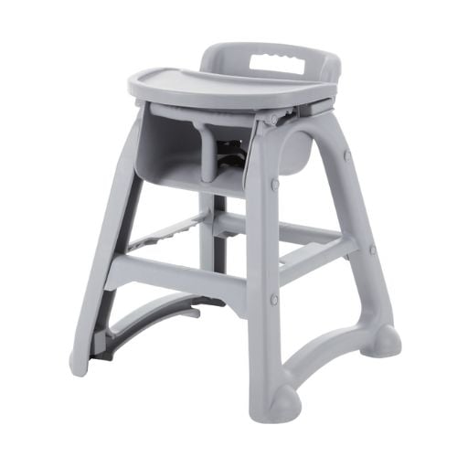 Vicando Baby High Chair With Tray And Without Wheels, L59xW64xH74cm, Load Capacity: 30kgs, Grey