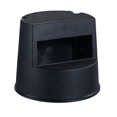 Vicando Mobile Step Stool with Wheels Ø40.6X34.3cm, 158kg/350lbs, Black