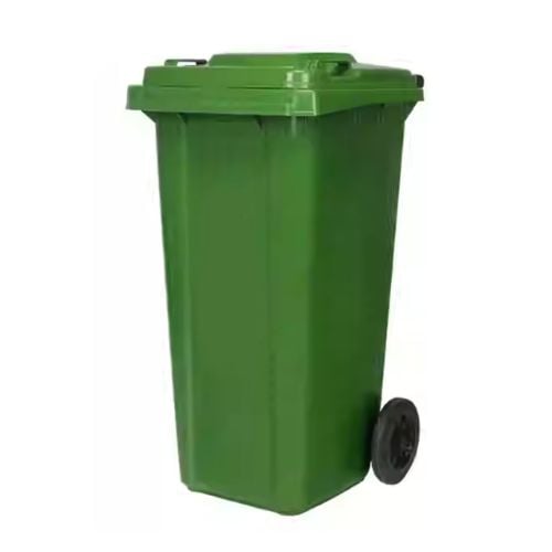 Vicando HDPE Mobile Refuse Bin With 2 Wheels L55xW47xH95cm, 120L, Green