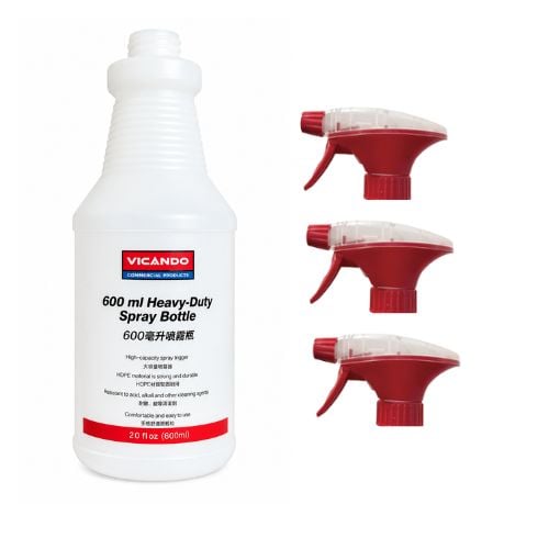 Vicando Spray Bottle 600ml & Nozzle Set, Red