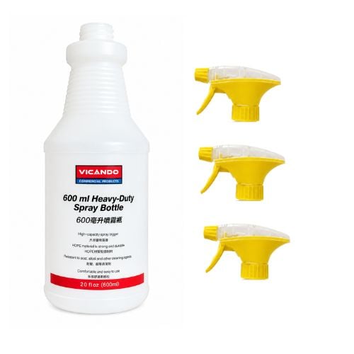 Vicando Spray Bottle 600ml & Nozzle Set, Yellow