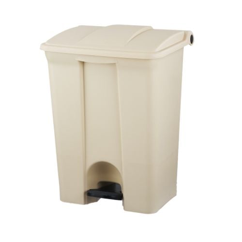 Vicando Plastic Rectangle Step-On Container / Pedal Bin L50xW40xH67cm, 68L/18Gal, Beige