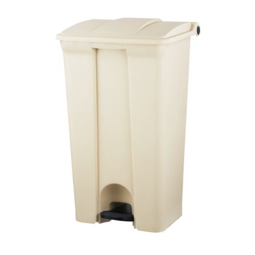Vicando Plastic Rectangle Step-On Container / Pedal Bin L50xW40xH84cm, 87L/23Gal, Beige