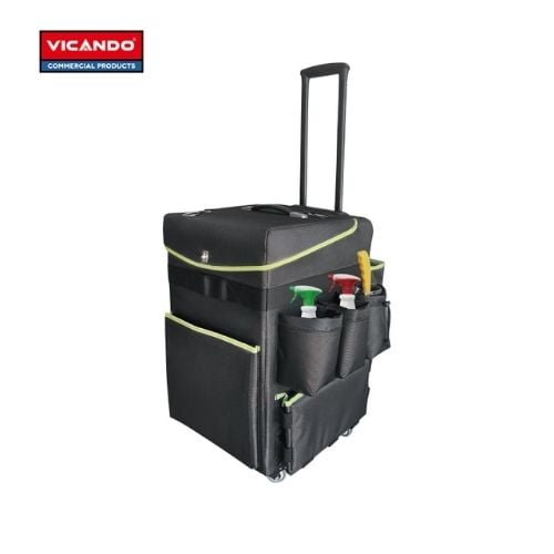 =FHA= Vicando Quick Housekeeping Cart L56 xW51 X H63cm, Black