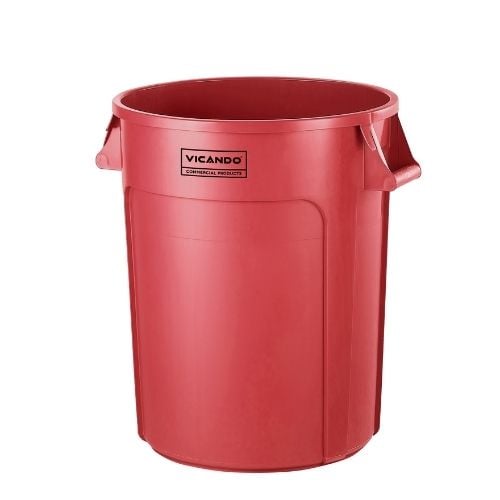 =FHA= Vicando Round Huskee Container Ø55.7xH69.3cm, 121.1L/32Gal., Red