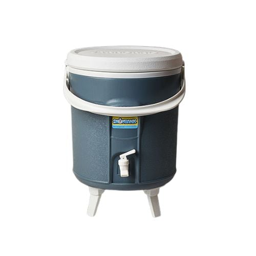 Standard Plastic Round Insulated Ice Cooler Ø32xH36.2cm, 15L/15.9Qt, Blue
