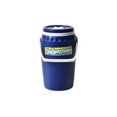 Standard Plastic Round Insulated Ice Cooler Ø12.2xH21.3cm, 1L/1.1Qt Blue
