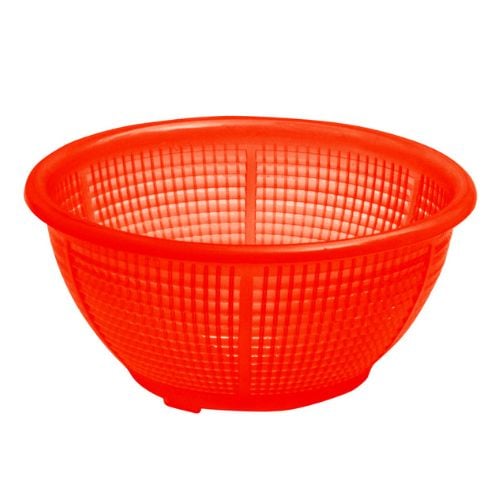 Plastic Round Colander Ø22xH10.2cm, Red