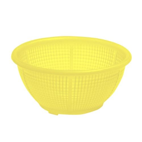 Plastic Round Colander Ø22xH10.2cm, Yellow