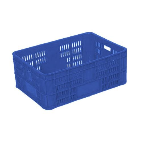 Standard Plastic Stackable Container/Basket L61.4xW42.5xH24.4cm, 53L, Blue
