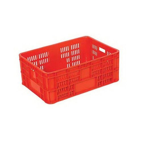 Standard Plastic Stackable Container/Basket L61.4xW42.5xH24.4cm, 53L, Red