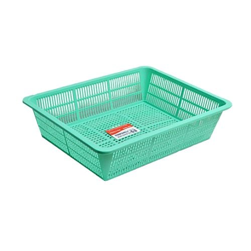 Plastic Rectangle Colander L32.3xW40.3xH10cm, Green