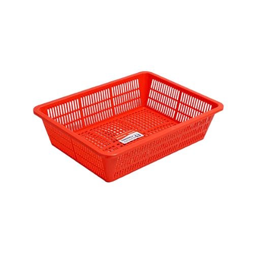 Plastic Rectangle Colander L32.3xW40.3xH10cm, Red