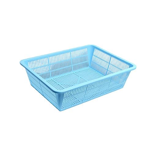 Plastic Rectangle Colander L35xW45.2xH12.5cm, Blue