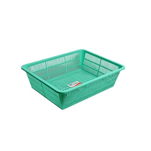 Plastic Rectangle Colander L35xW45.2xH12.5cm, Green