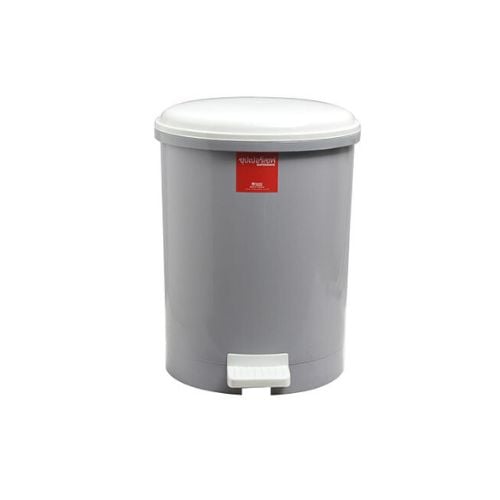 Standard Plastic Round Pedal Bin With Inner Bucket Ø32xH42.5cm, 21L, Grey, Keep In