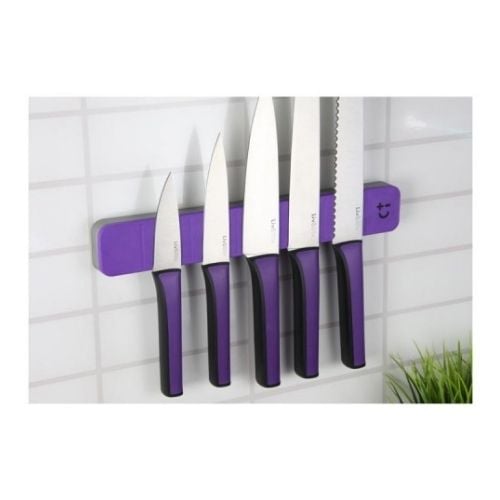 Bisbell Magnetic Knife Rack For 5 Knives , L30cm, Purple, Magmates