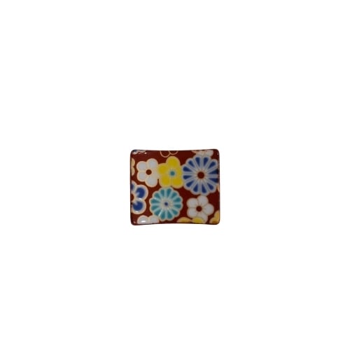 Ceramic Rectangle Chopstick Rest L4xW3.4xH1cm, Japanese Floral