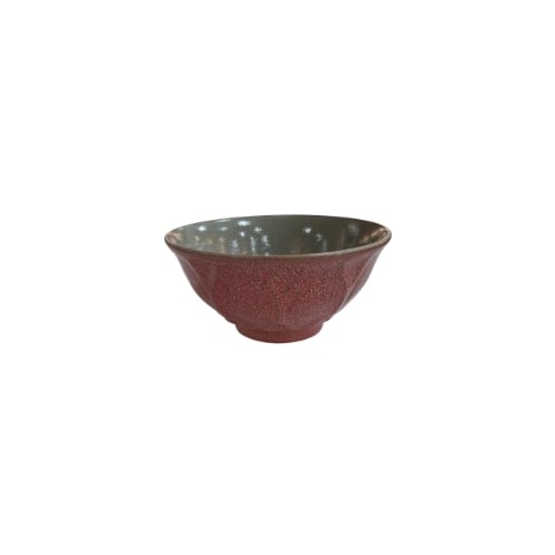 Ceramic Round Bowl Ø19x9cm, Red