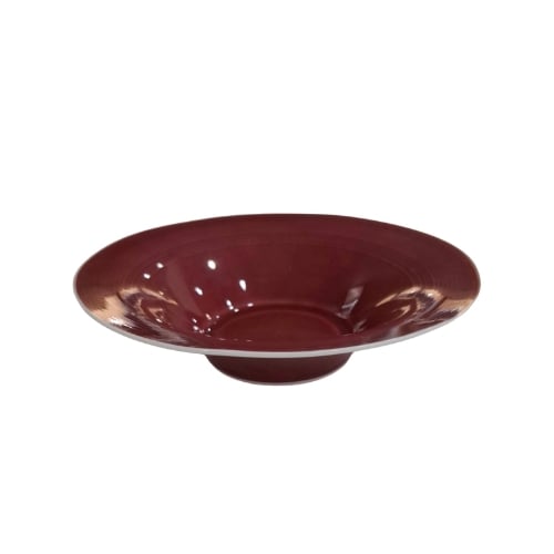 Ceramic Round Plate Ø18xH4.5cm, Red