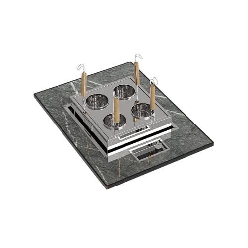 =FHA= Movendis 1/3 Module Noodle Cooking Station L66.5Xw86.5×H49.5, 1800W, Gray Marble